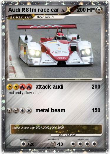 Pokemon Audi R8 lm race car