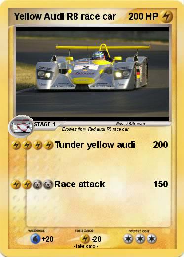 Pokemon Yellow Audi R8 race car