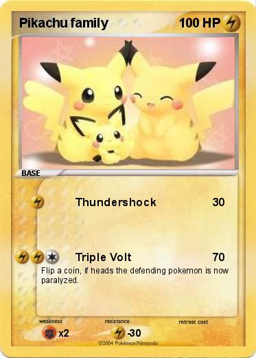 Pokemon Pikachu family