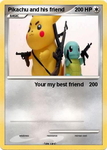 Pokemon Pikachu and his friend