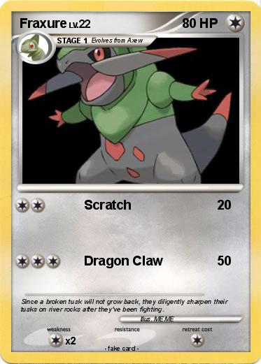 Pokemon Fraxure