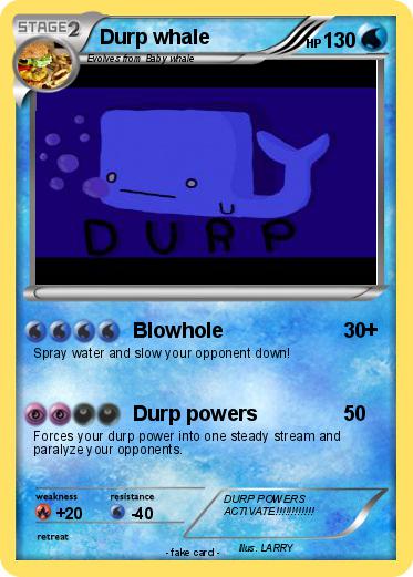 Pokemon Durp whale