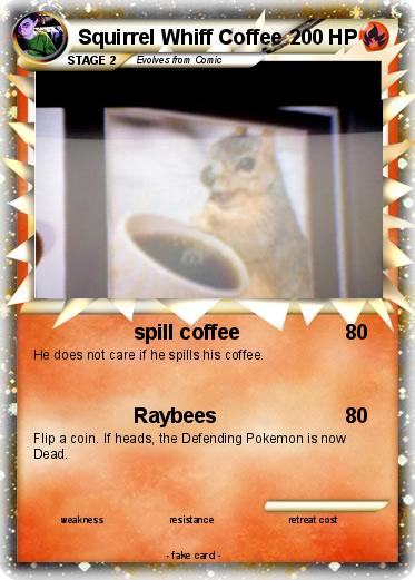Pokemon Squirrel Whiff Coffee