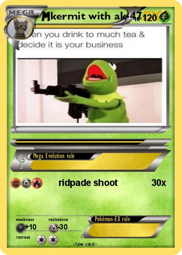Pokemon kermit with ak-47