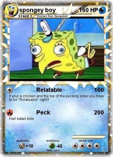 Pokemon spongey boy