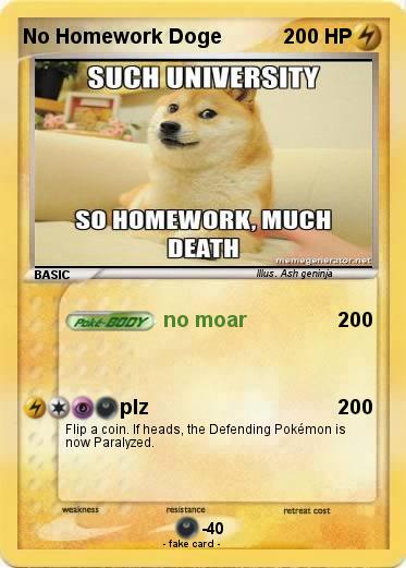 Pokemon No Homework Doge