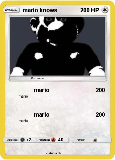 Pokemon mario knows