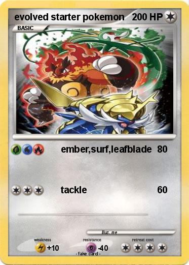 Pokemon evolved starter pokemon