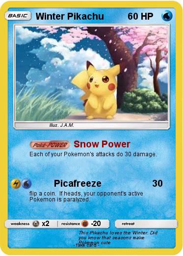 Pokemon Winter Pikachu