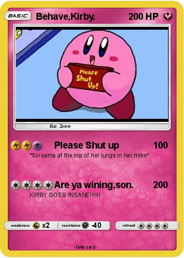 Pokemon Behave,Kirby.