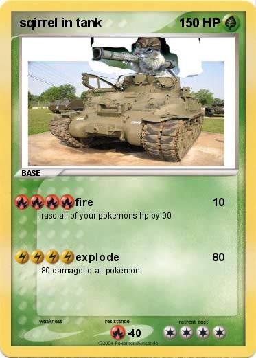 Pokemon sqirrel in tank