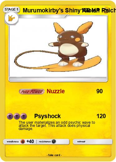 Pokemon Murumokirby's Shiny Alolan Raichu