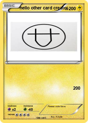 Pokemon hello other card creator