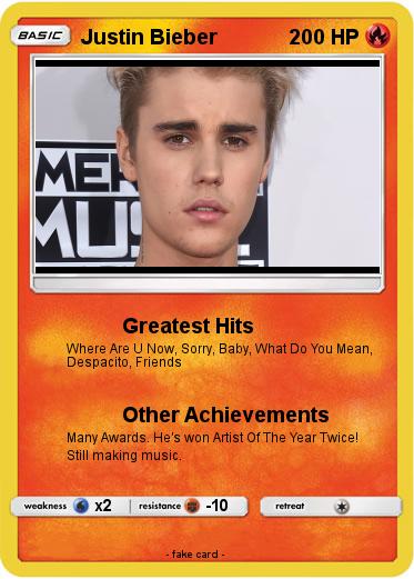 Pokemon Justin Bieber