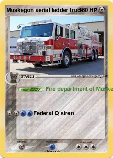 Pokemon Muskegon aerial ladder truck