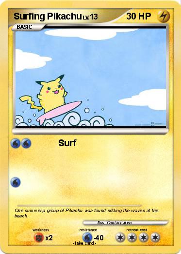 Pokemon Surfing Pikachu