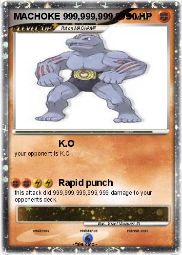 Pokemon MACHOKE 999,999,999,999