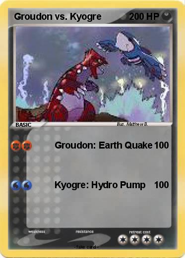 Pokemon Groudon vs. Kyogre