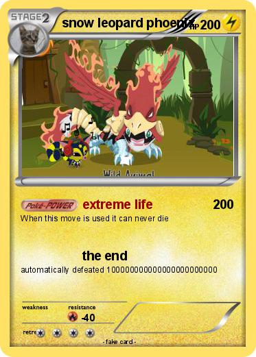 Pokemon snow leopard phoenix