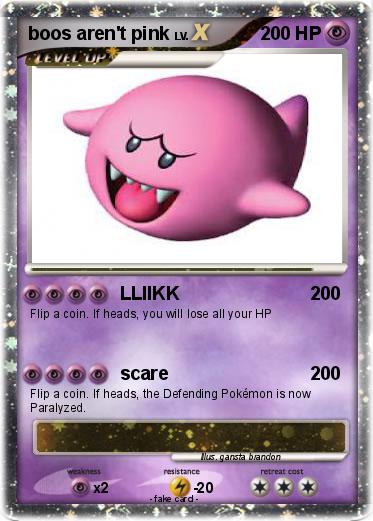 Pokemon boos aren't pink