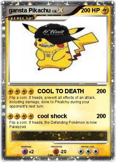 Pokemon gansta Pikachu
