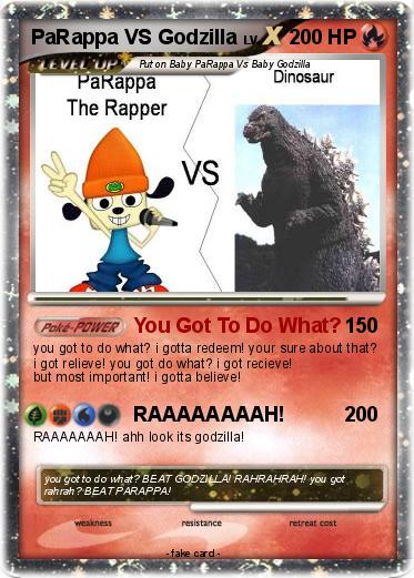 Pokemon PaRappa VS Godzilla
