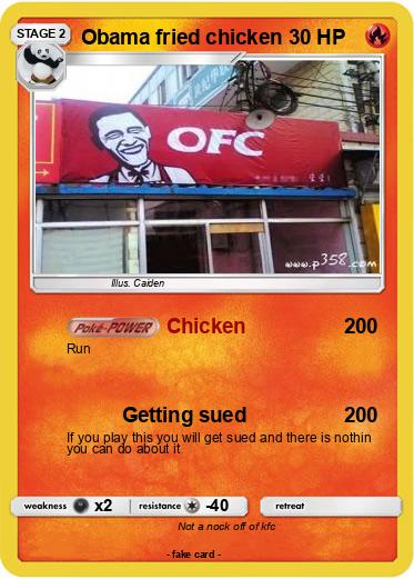 Pokemon Obama fried chicken