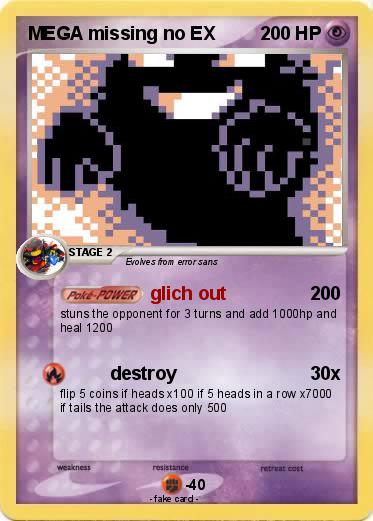 Pokemon MEGA missing no EX