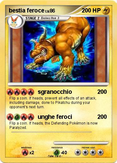 Pokemon bestia feroce