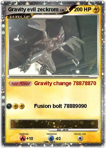 Pokemon Gravity evil zeckrom