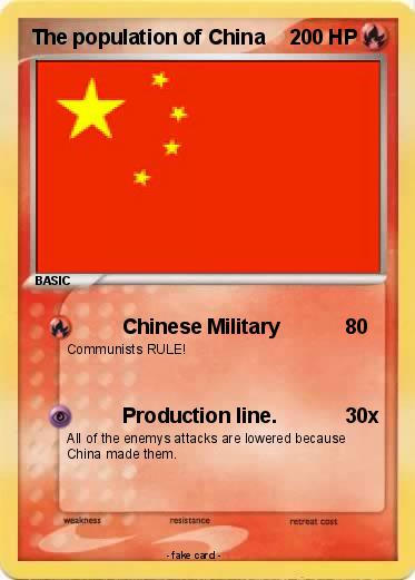 Pokemon The population of China