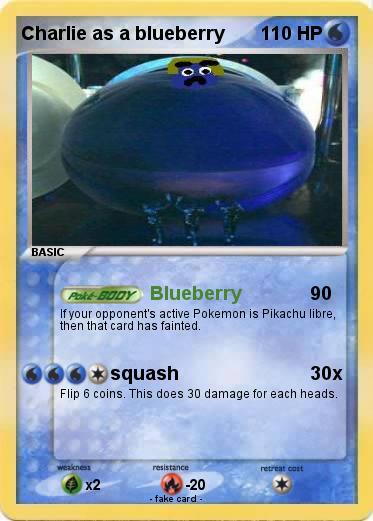 Pokemon Charlie as a blueberry
