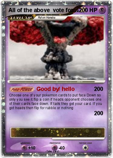 Pokemon All of the above  vote for