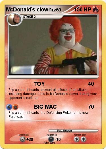 Pokemon McDonald’s clown