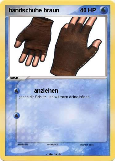 Pokemon handschuhe braun