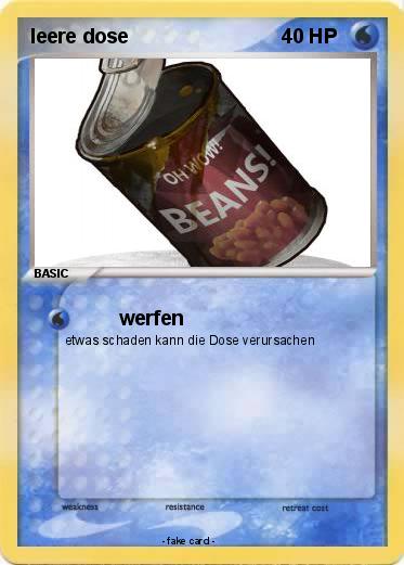 Pokemon leere dose