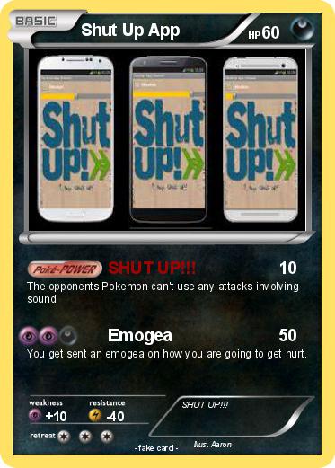 Pokemon Shut Up App