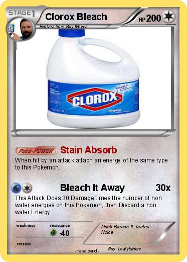 Pokemon Clorox Bleach