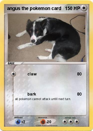 Pokemon angus the pokemon card