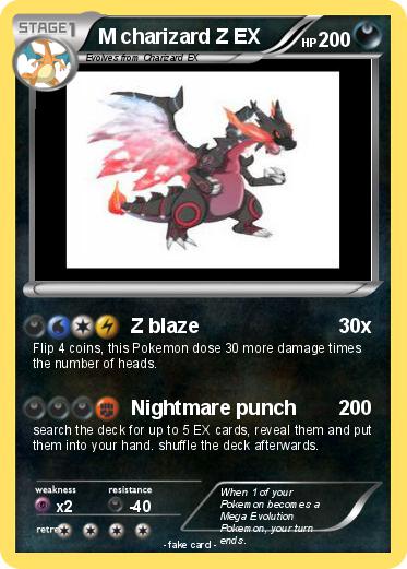 Pokemon M charizard Z EX