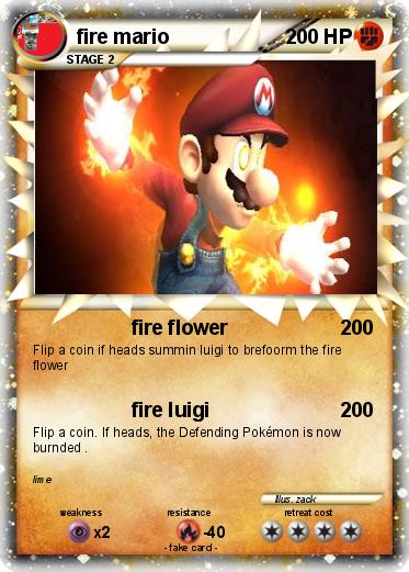 Pokemon fire mario