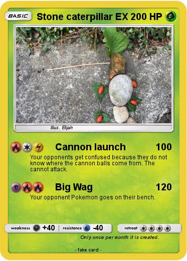 Pokemon Stone caterpillar EX