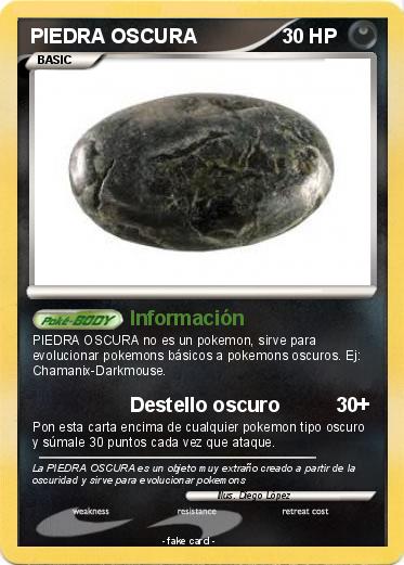 Pokemon PIEDRA OSCURA