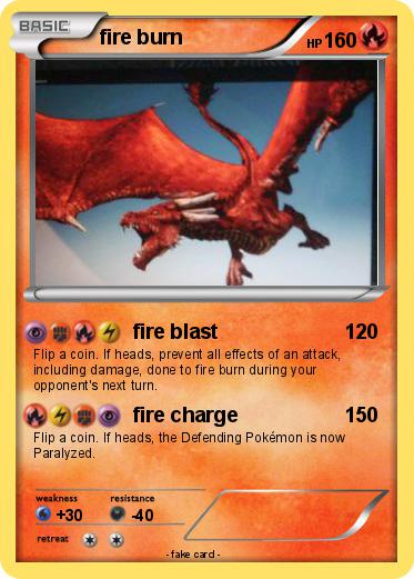 Pokemon fire burn