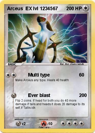 Pokemon Arceus  EX lvl 1234567