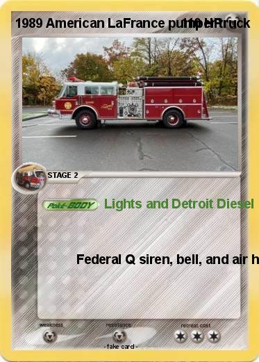 Pokemon 1989 American LaFrance pumper truck