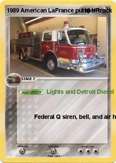 Pokemon 1989 American LaFrance pumper truck