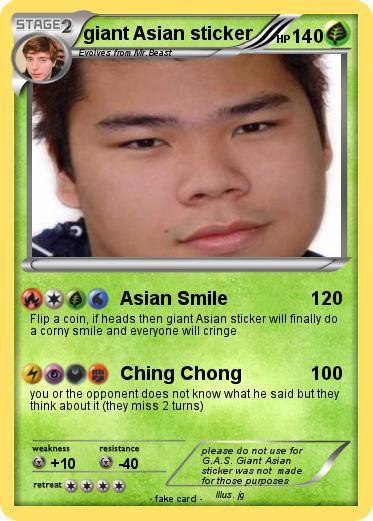 Pokemon giant Asian sticker
