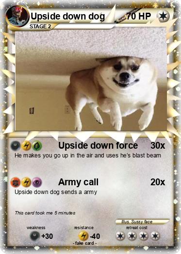Pokemon Upside down dog