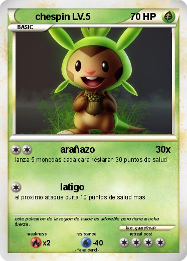 Pokemon chespin LV.5
